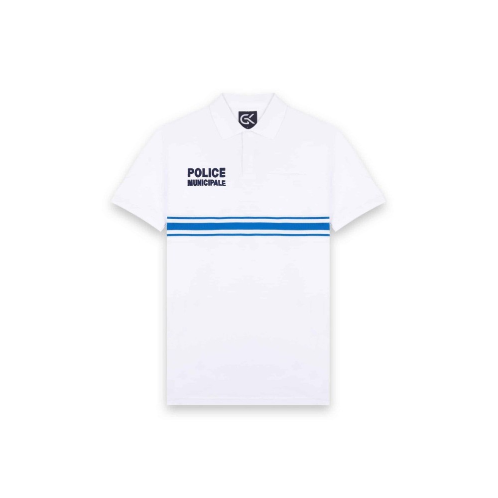 Polo Blanc Manches Courtes Boutonné