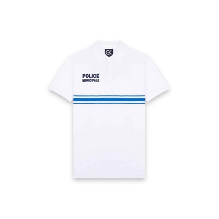 Polo Blanc Manches Courtes Boutonné