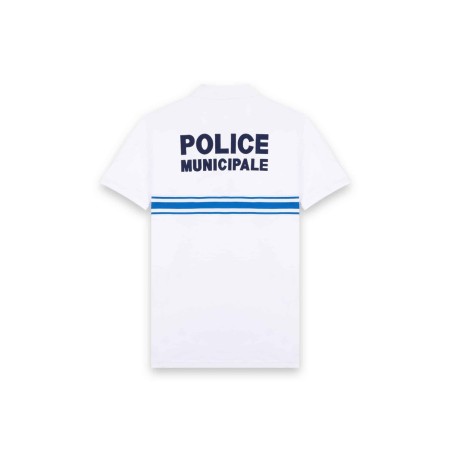 Polo Blanc Manches Courtes Boutonné