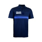 Polo Manches Courtes Boutonné Marine