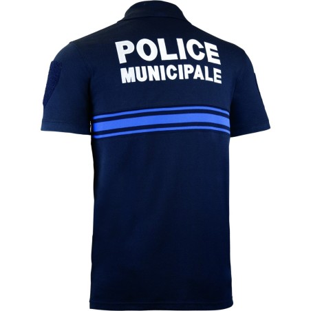 Polo Manches Courtes Boutonné Marine