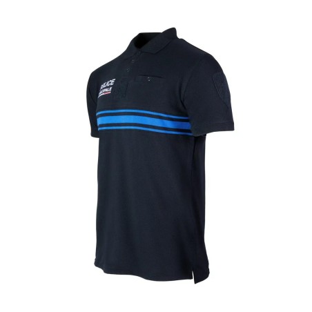 Polo Manches Courtes Boutonné Marine