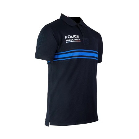 Polo Manches Courtes Boutonné Marine