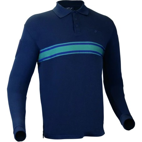 Polo Manches Longues Bandes Vertes