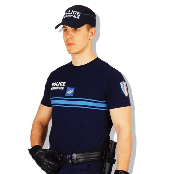 Tee-shirt marine manches courtes