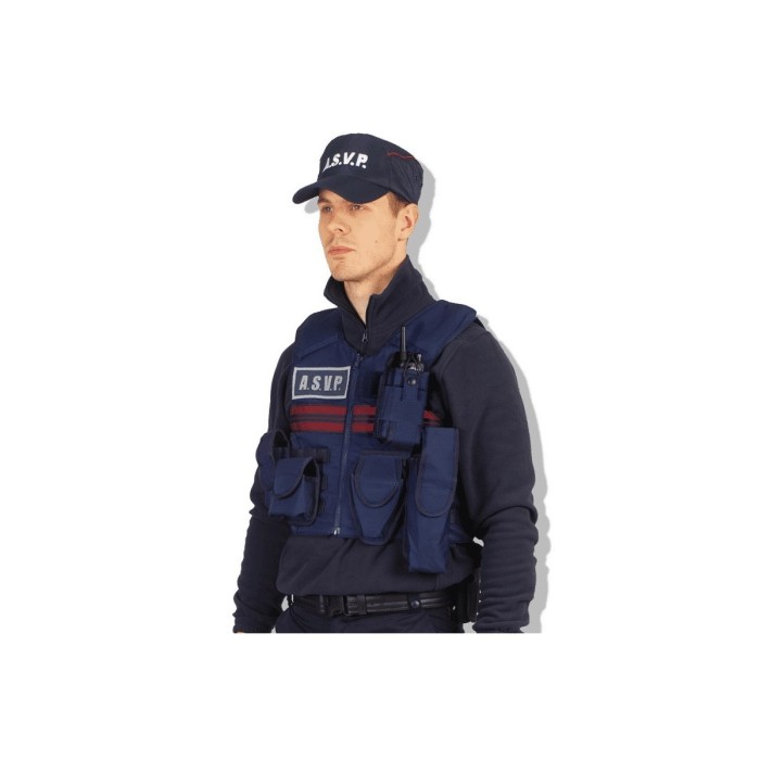 Housse de Gilet Pare-Balles Bandes Bordeaux ASVP