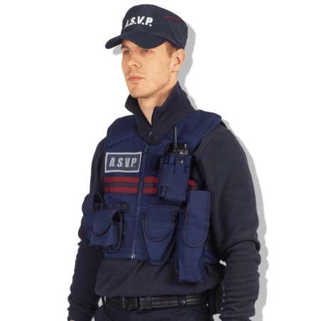 Housse de Gilet Pare-Balles Bandes Bordeaux ASVP