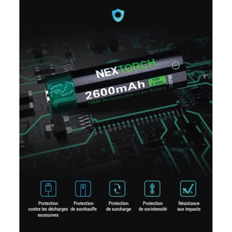 Batterie BW20024 18650 Li-on – NEXTORCH