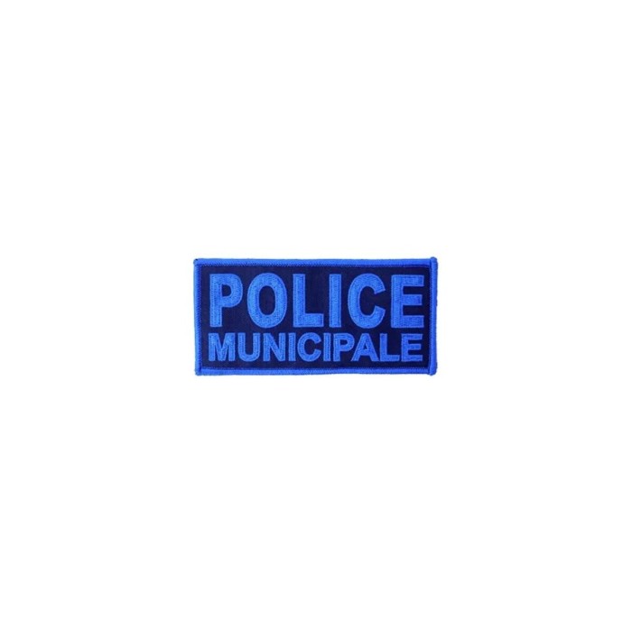 Flap Bleu Police Municipale Basse Visibilité 13x6cm