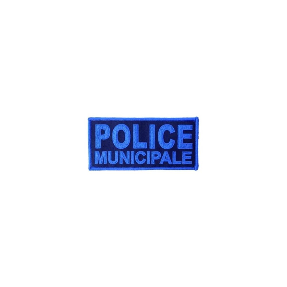 Flap Bleu Police Municipale Basse Visibilité 13x6cm