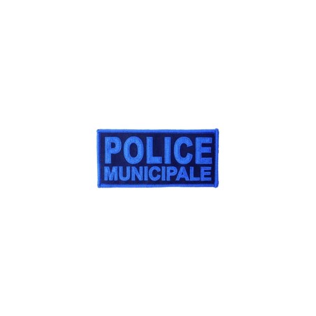 Flap Bleu Police Municipale Basse Visibilité 13x6cm