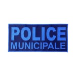 Flap Bleu Police Municipale Basse Visibilité 28x13cm