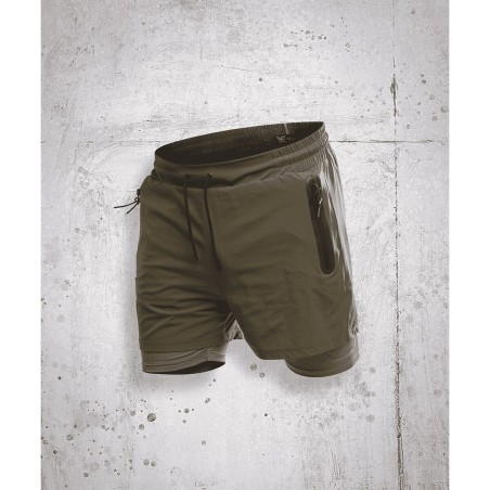 Short de Sport Sprint 2-en-1 GK UNDERCOVER Kaki
