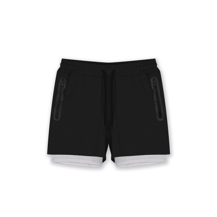 Short de Sport Sprint 2-en-1 GK UNDERCOVER Noir