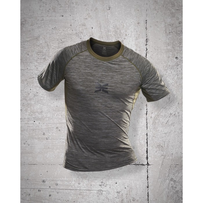 T-shirt de Sport Stamina Kaki / Gris