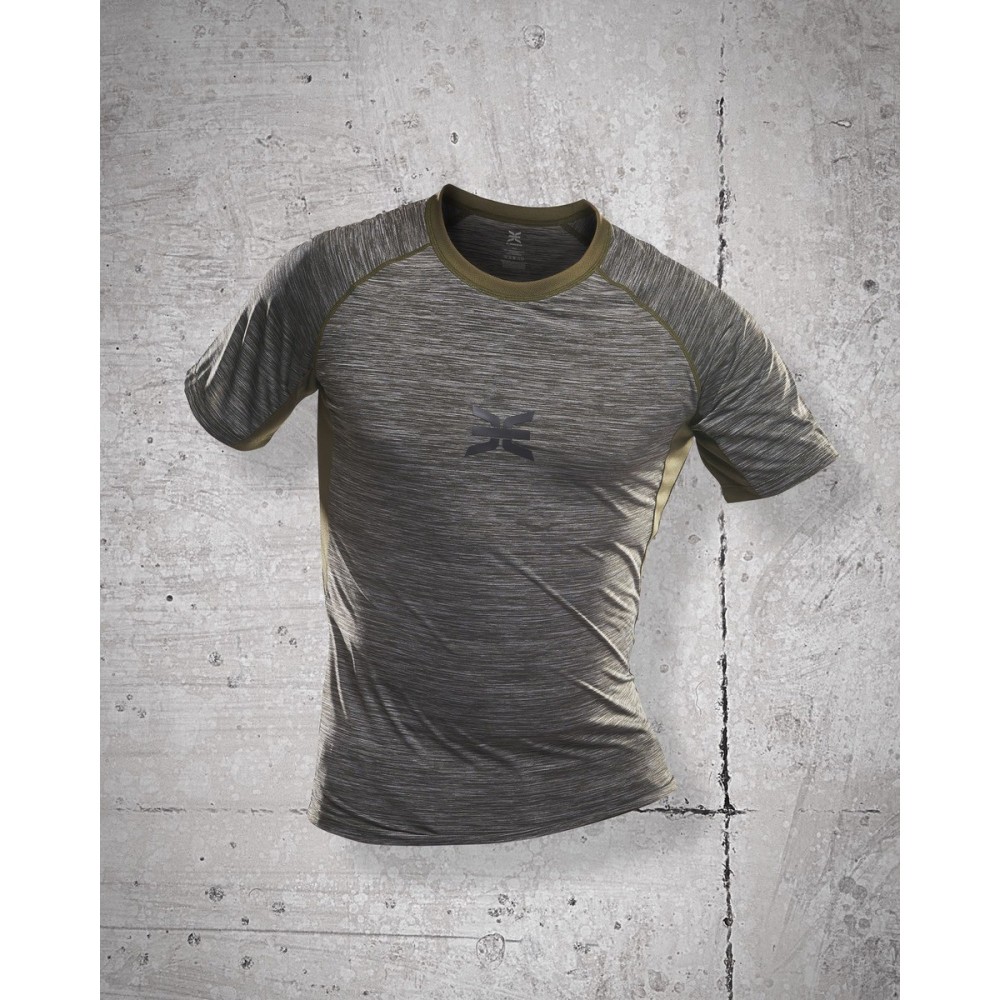 T-shirt de Sport Stamina Kaki / Gris