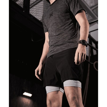 T-shirt de Sport Stamina Kaki / Gris