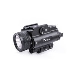 Lampe avec pointeur laser vert réglable pour arme de poing WL25 - éclairage blanc - 1200 lumens